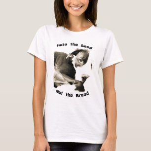 haat de daad niet de stampil van het ras t-shirt