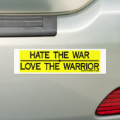 HAAT DE OORLOG VAN DE WARRIOR BUMPERSTICKER (Op auto)