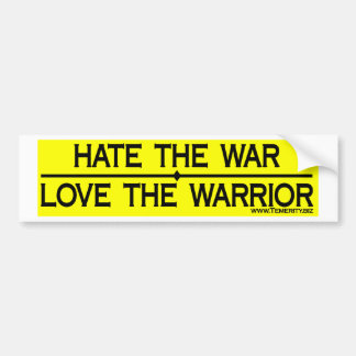 HAAT DE OORLOG VAN DE WARRIOR BUMPERSTICKER