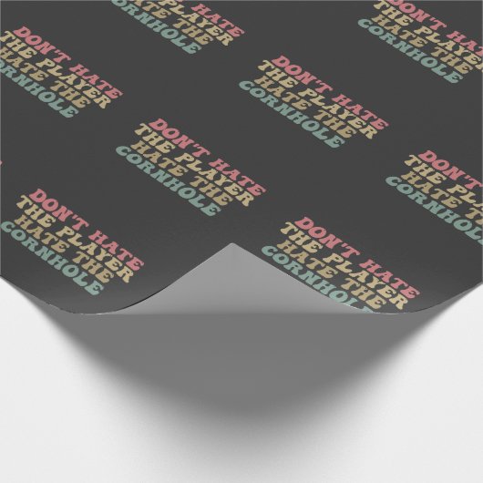 Haat de speler de Cornhole Funny niet Cadeaupapier (Hoek)