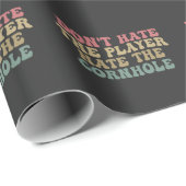 Haat de speler de Cornhole Funny niet Cadeaupapier (Rol Hoek)