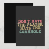Haat de speler niet, haat Cornhole Grappig Kaart (Voorkant / Achterkant)