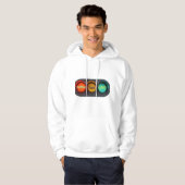 Haat, denk, liefde hoodie (Voorkant volledig)