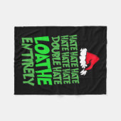 Haat Dubbele Haat Verafschuw Volledig Leuk Kerstfe Fleece Deken (Voorkant (Horizontaal))