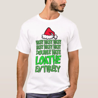 Haat dubbele pet haat geheel Grinchmas T-shirt