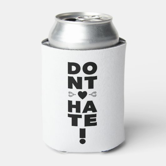 Haat geen ZWARTE geschiedenis Blikjeskoeler (Blikje Voorkant)