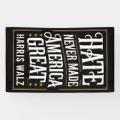 Haat heeft Amerika nooit groot gemaakt Kamala Harr Spandoek (Horizontaal)