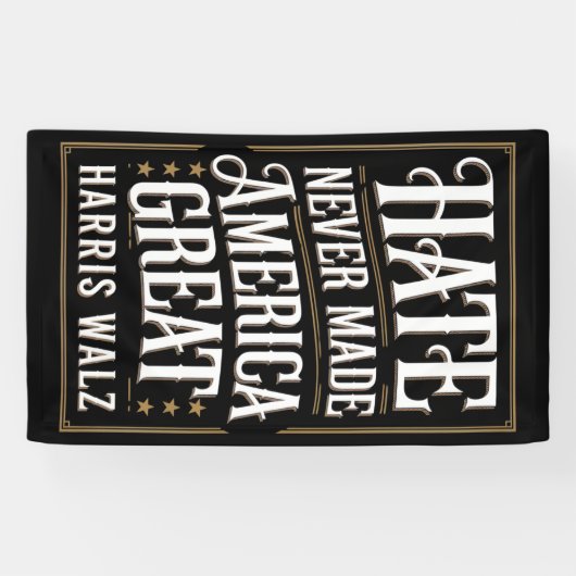 Haat heeft Amerika nooit groot gemaakt Kamala Harr Spandoek (Horizontaal)