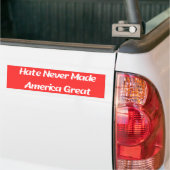 Haat heeft Amerika nooit tot een grote Bumperstick Bumpersticker (Op Truck)