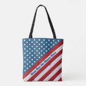 Haat heeft geen huis hier Patriottische Verenigde Tote Bag (Achterkant)