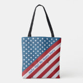 Haat heeft geen huis hier USA Patriottische Rustie Tote Bag (Achterkant)