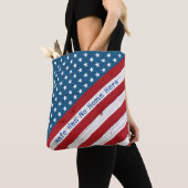 Haat heeft geen huis hier USA Patriottische Rustie Tote Bag (Dichtbij)
