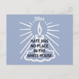 Haat heeft geen plaats in de kaars van het Witte H Briefkaart