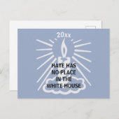 Haat heeft geen plaats in de kaars van het Witte H Briefkaart (Voorkant / Achterkant)