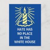 Haat heeft geen plaats in het kaarslicht van het W Briefkaart (Voorkant)