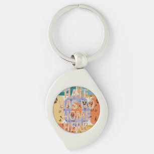 Haat Heeft Hier Geen Thuis Speelse Karakter Kunst Sleutelhanger