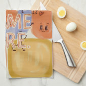 Haat Heeft Hier Geen Thuis Speelse Karakter Kunst Theedoek (Quarter Fold)