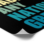 Haat heeft nooit een natie groot anti-Trump 2020 E Poster (Hoek)