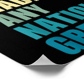 Haat heeft nooit een natie groot anti-Trump 2020 E Poster (Hoek)