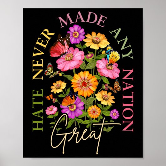 Haat heeft nooit een natie groot gemaakt in de blo poster (Voorkant)