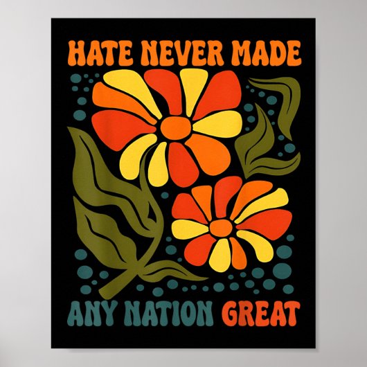 Haat heeft nooit een natie groot politiek citaat g poster (Voorkant)