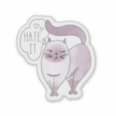 Haat het Kat Sticker (Voorkant)