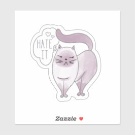 Haat het Kat Sticker