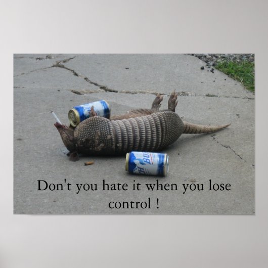 Haat het niet als je de controle verliest poster (Voorkant)