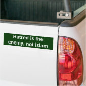Haat is de vijand, niet de islam bumpersticker (Op Truck)