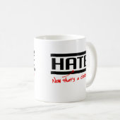Haat is een keuze koffiemok (Voorkant rechts)