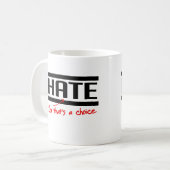 Haat is een keuze koffiemok (Voorkant links)