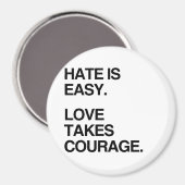 HAAT IS GEMAKKELIJK. LOVE TAKSCOURAGE MAGNEET (Voorkant / Achterkant)