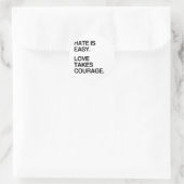 HAAT IS GEMAKKELIJK. LOVE TAKSCOURAGE RONDE STICKER (Tas)