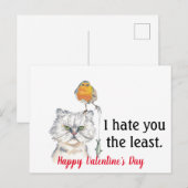 Haat je de minst grappige Valentijn Feestdagenkaart (Voorkant / Achterkant)