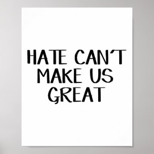 Haat kan ons niet groot maken poster