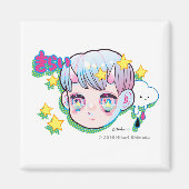 Haat (Kirai) 2 inch vierkante magneet (Voorkant)