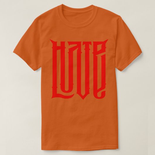Haat Liefde T-shirt (Design voorkant)