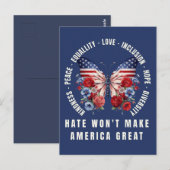Haat maakt Amerika niet groot Briefkaart (Voorkant / Achterkant)