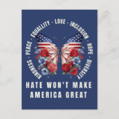 Haat maakt Amerika niet groot Briefkaart (Voorkant)