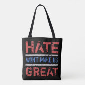 Haat maakt ons niet geweldig tote bag (Achterkant)