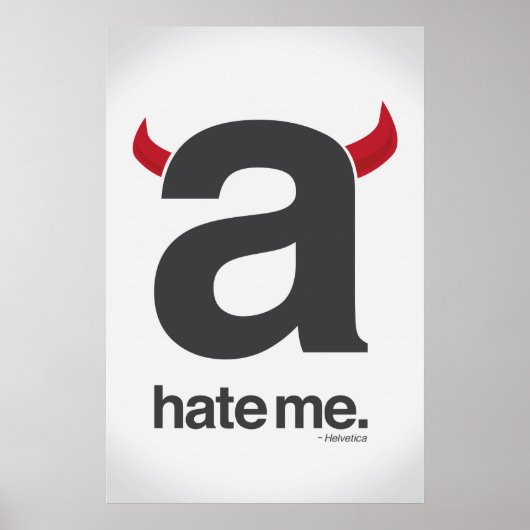 haat me, helvetica poster (Voorkant)