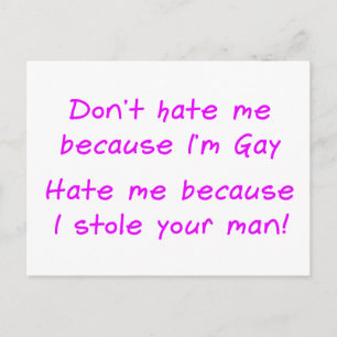 Haat me niet omdat ik homo ben briefkaart