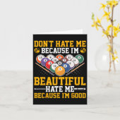 Haat me niet omdat ik mooi ben - biljart met zwemb kaart (Gele Bloem)
