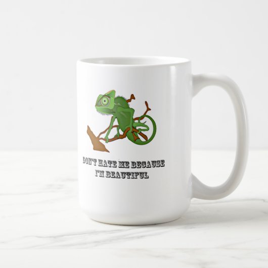 Haat me niet omdat ik mooi ben koffiemok (Rechts)