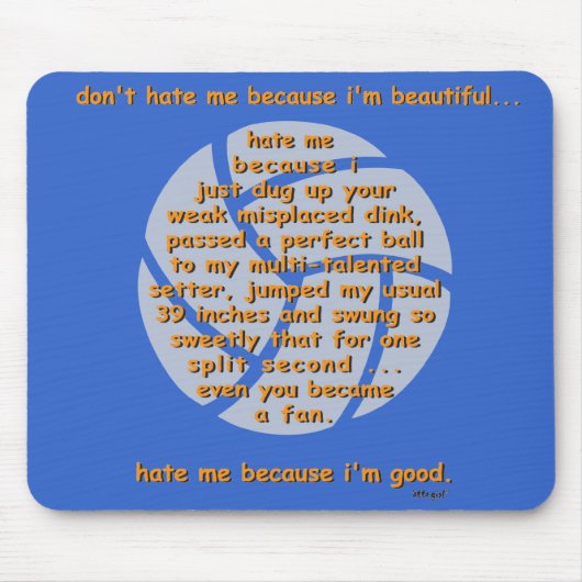 Haat me niet VRIJLYBALL Muismat (Voorkant)