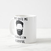 Haat me niet, want ik ben goddeloos grappig koffiemok (Voorkant links)