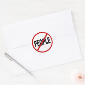 Haat mensen / Geen mensen toegestaan teken verklar Ronde Sticker (Envelop)