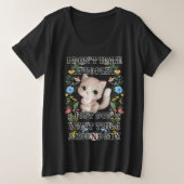 Haat mensen grappige kat grote maat t-shirt (Design voorkant)
