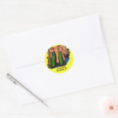 Haat mijn "Dubbele Z" Zucchinis niet! Ronde Sticker (Envelop)