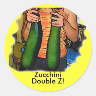 Haat mijn "Dubbele Z" Zucchinis niet! Ronde Sticker